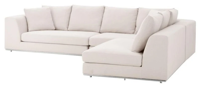 Casa Padrino Luxus Sofa Naturfarbig - Designer Ecksofa