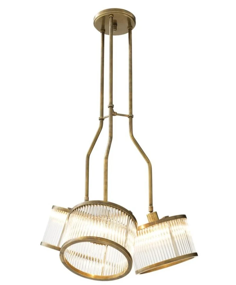 Casa Padrino Luxus Deckenleuchte Durchmesser 70 x H. 119 cm - Möbel Lüster Leuchter Deckenlampe