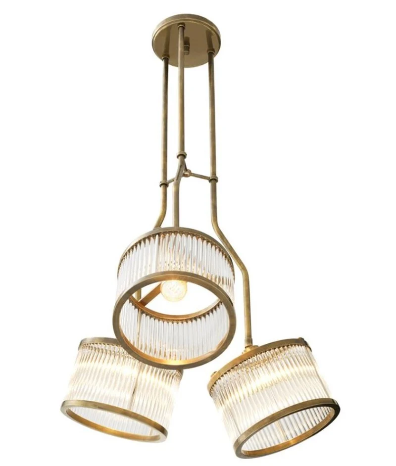 Casa Padrino Luxus Deckenleuchte Durchmesser 70 x H. 119 cm - Möbel Lüster Leuchter Deckenlampe