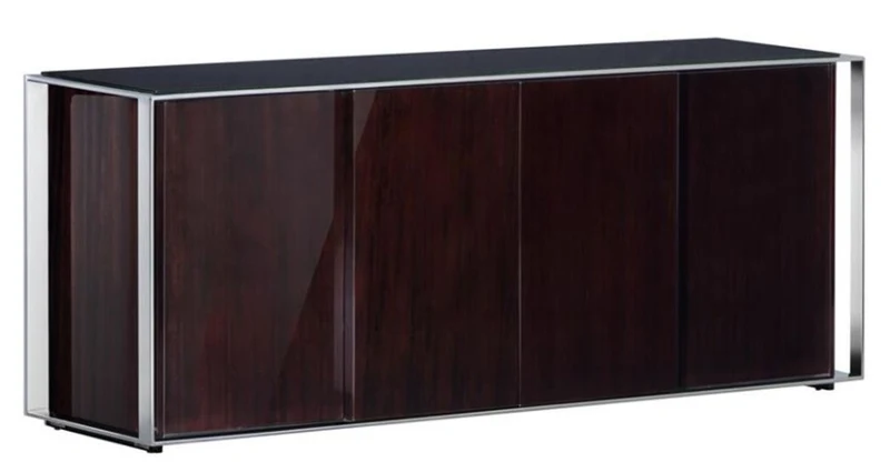 Casa Padrino Designer Schrank 200 x 52 x H. 80,5 cm - Luxus Wohnzimmerschrank
