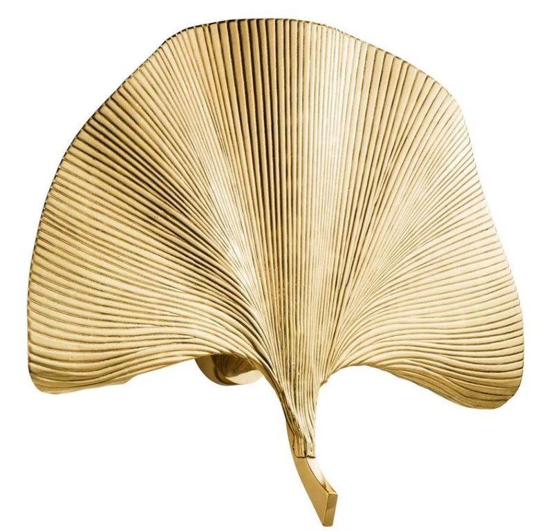 Casa Padrino Designer Wandleuchte Gold 67 x 11 x H. 48 cm - Luxus Wandlampe