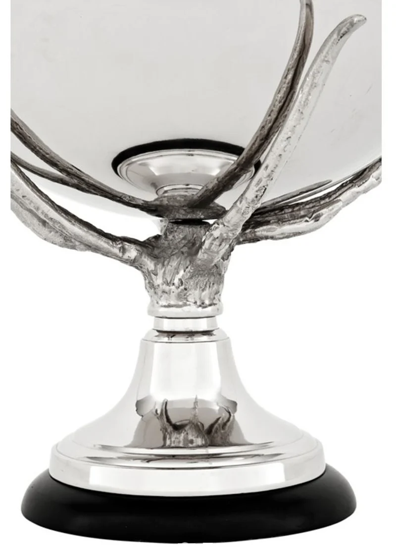 Casa Padrino Luxus Schüssel Nickel Finish - Designer Art Deco Schüssel