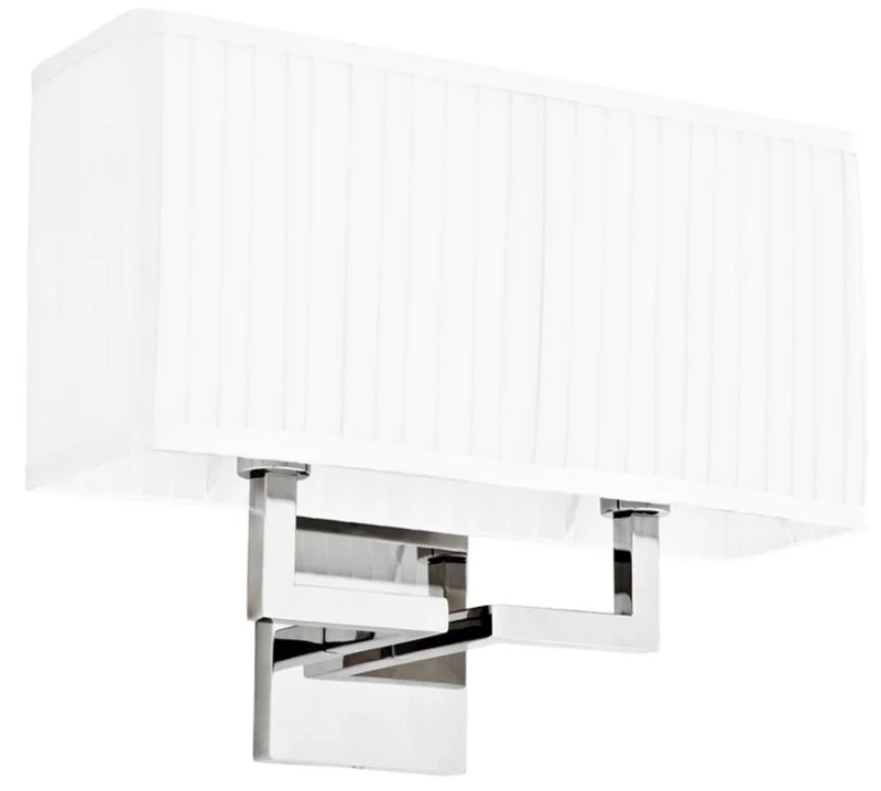 Casa Padrino Designer Wandleuchte Silber 36 x 13,5 x H. 27 cm - Luxus Kollektion