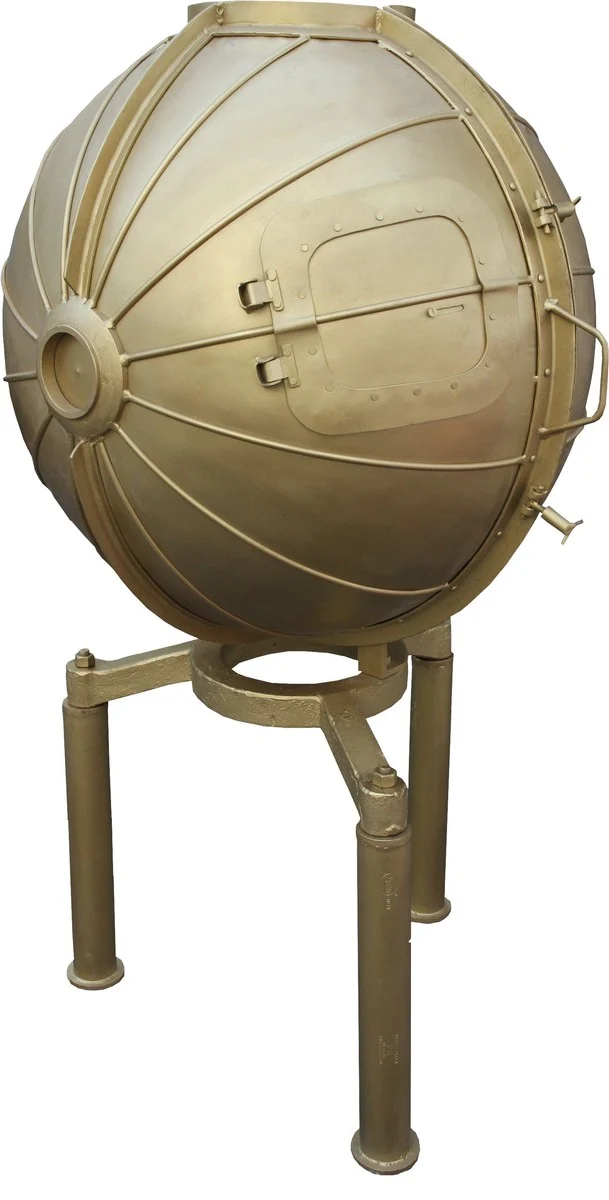 Casa Padrino Luxus Metall Getränke Bar Gold - Rundes Weinregal - Ø 98 x 162 cm