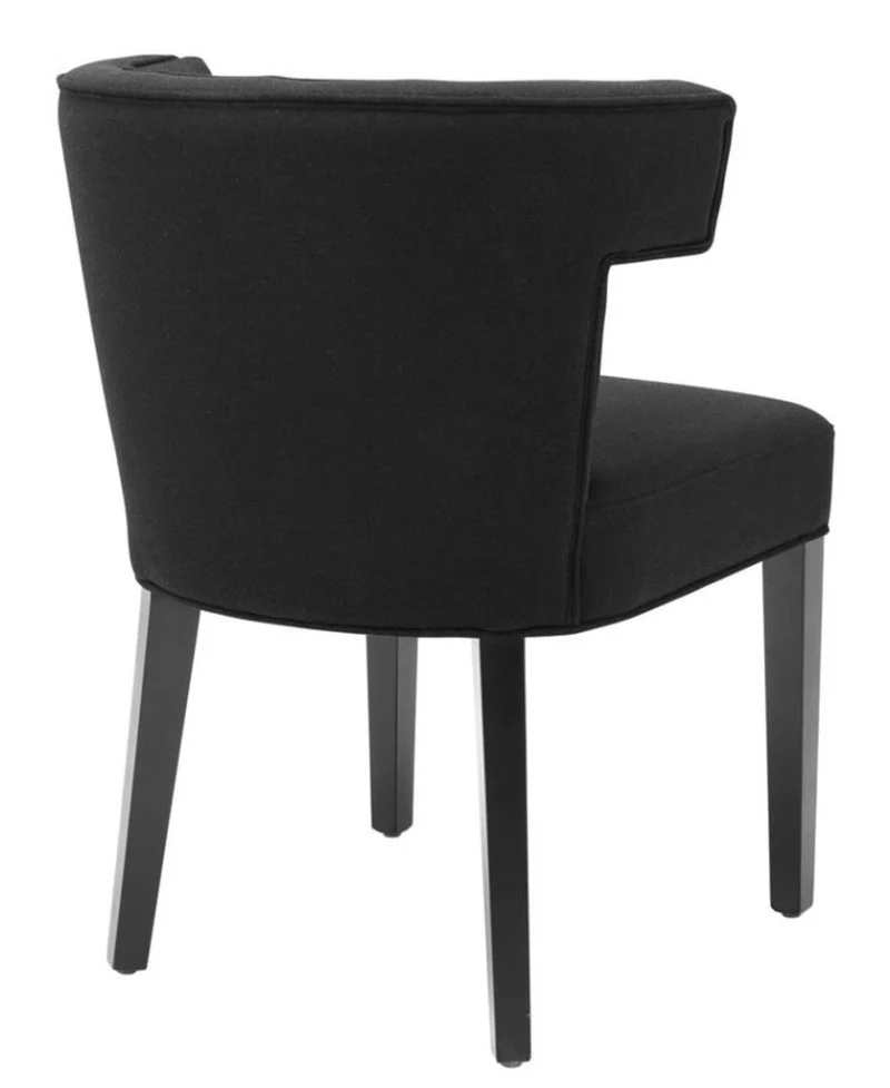 Casa Padrino Luxus Esszimmerstuhl Schwarz - Designer Möbel