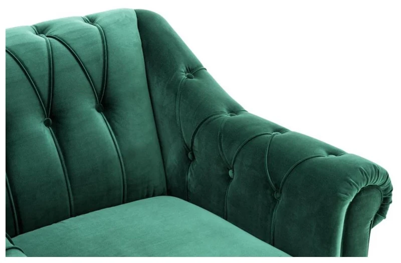 Casa Padrino Luxus Chesterfield Sessel Grün 99 x 90 x H. 81,5 cm - Limited Edition