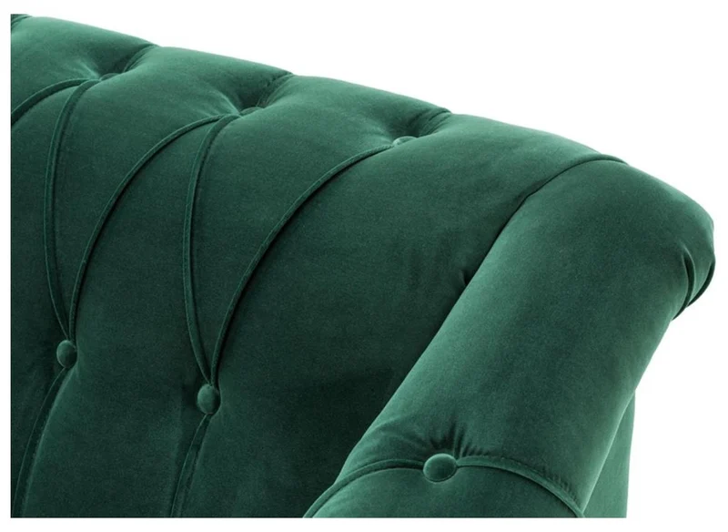 Casa Padrino Luxus Chesterfield Sessel Grün 99 x 90 x H. 81,5 cm - Limited Edition