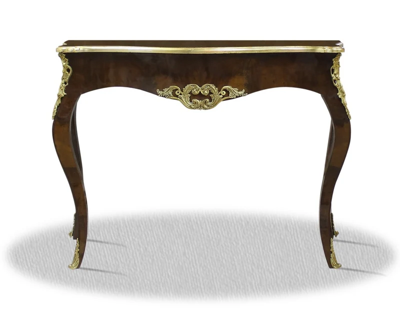 Casa Padrino Barock Konsole im Antik Stil Mahagonibraun Gold 100 x 40 x H. 85 cm