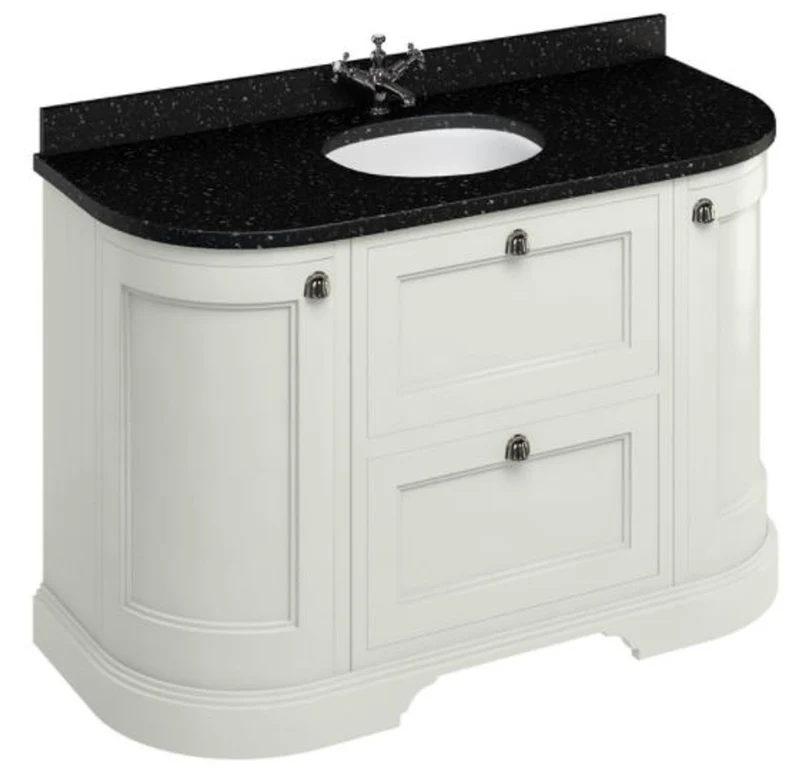 Casa Padrino Waschschrank / Waschtisch mit Granitplatte Türen und Schubladen - Limited Edition
