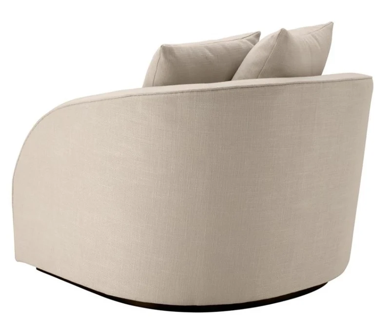 Casa Padrino Luxus Hotel Salon Sessel Naturfarbig 101 x 91 x H. 72 cm - Wohnzimmer Möbel