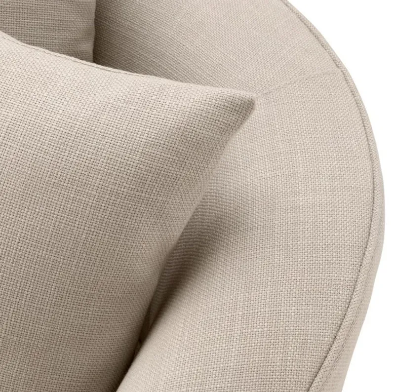 Casa Padrino Luxus Hotel Salon Sessel Naturfarbig 101 x 91 x H. 72 cm - Wohnzimmer Möbel