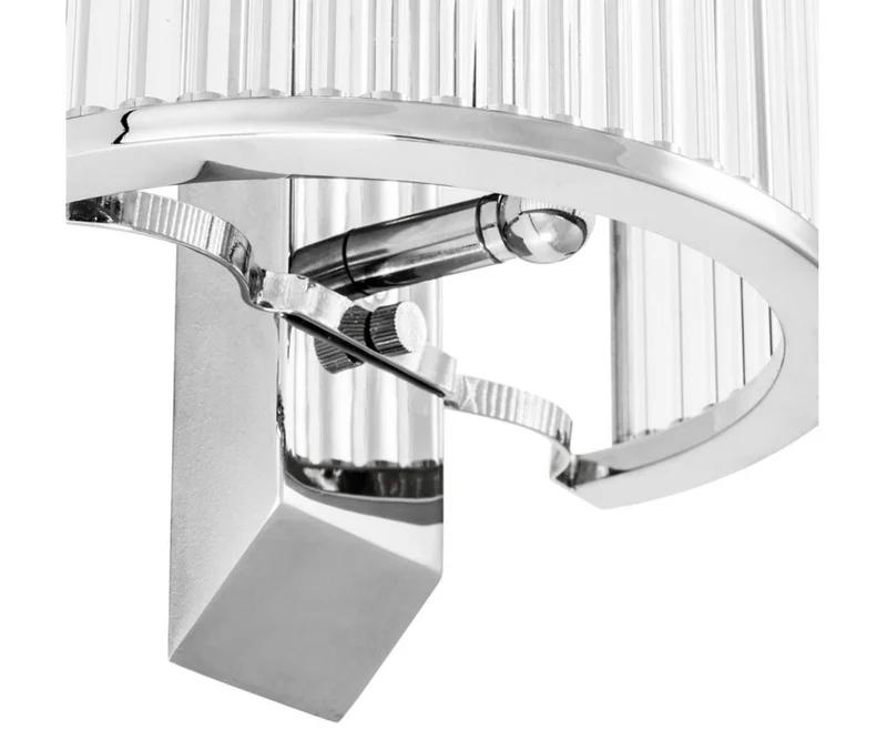 Casa Padrino Luxus Wandleuchte Silber 20,5 x 12 x H. 30 cm - Designer Wandlampe