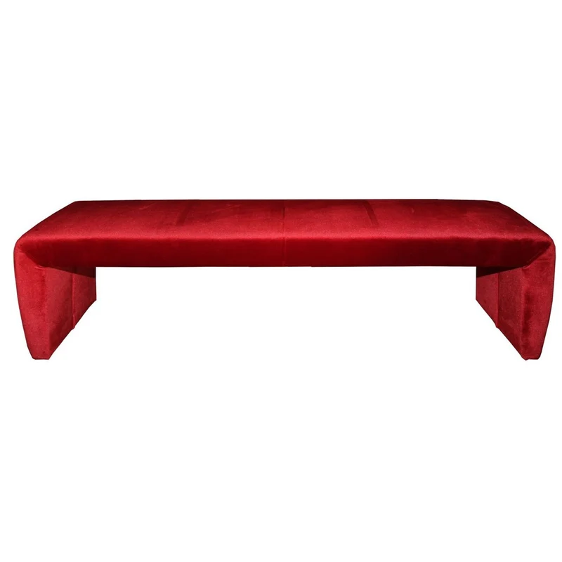 Casa Padrino Luxus Sitzbank in Bordeaux-Rot 181 x 50 x H. 48 cm - Luxus Sitzbank
