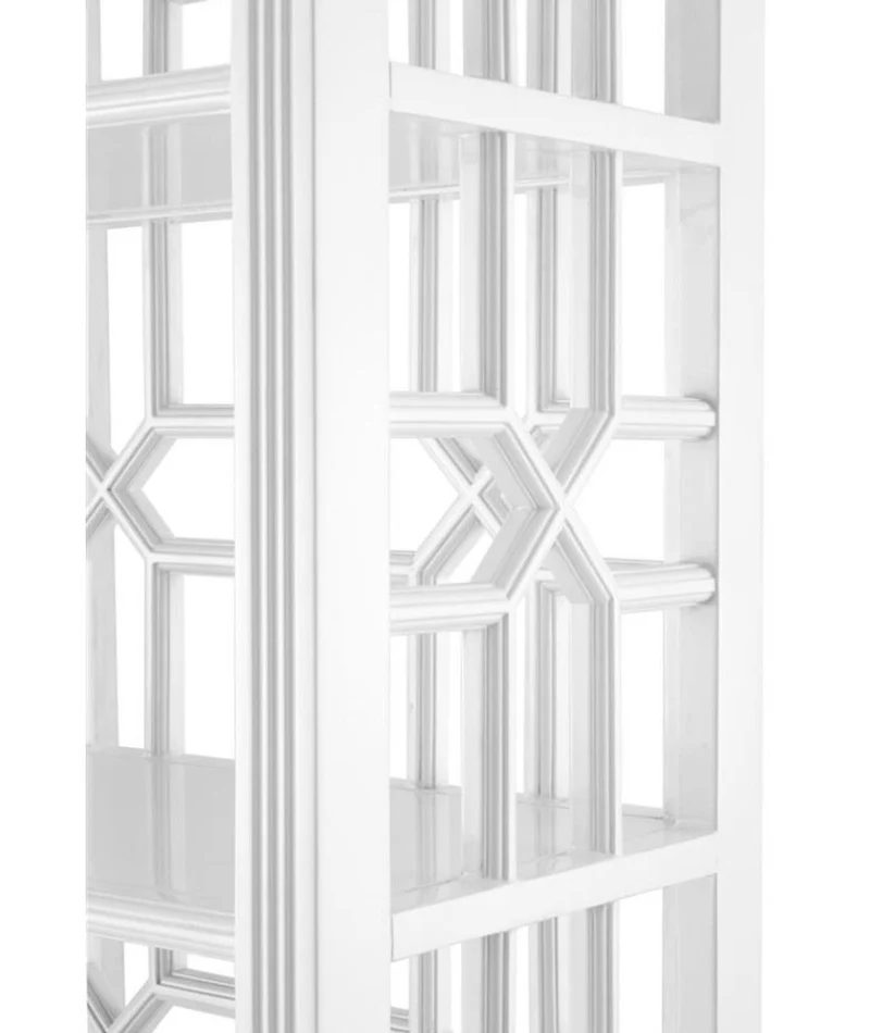 Casa Padrino Designer Mahagoni Regalschrank Piano Weiß - Luxus Qualität