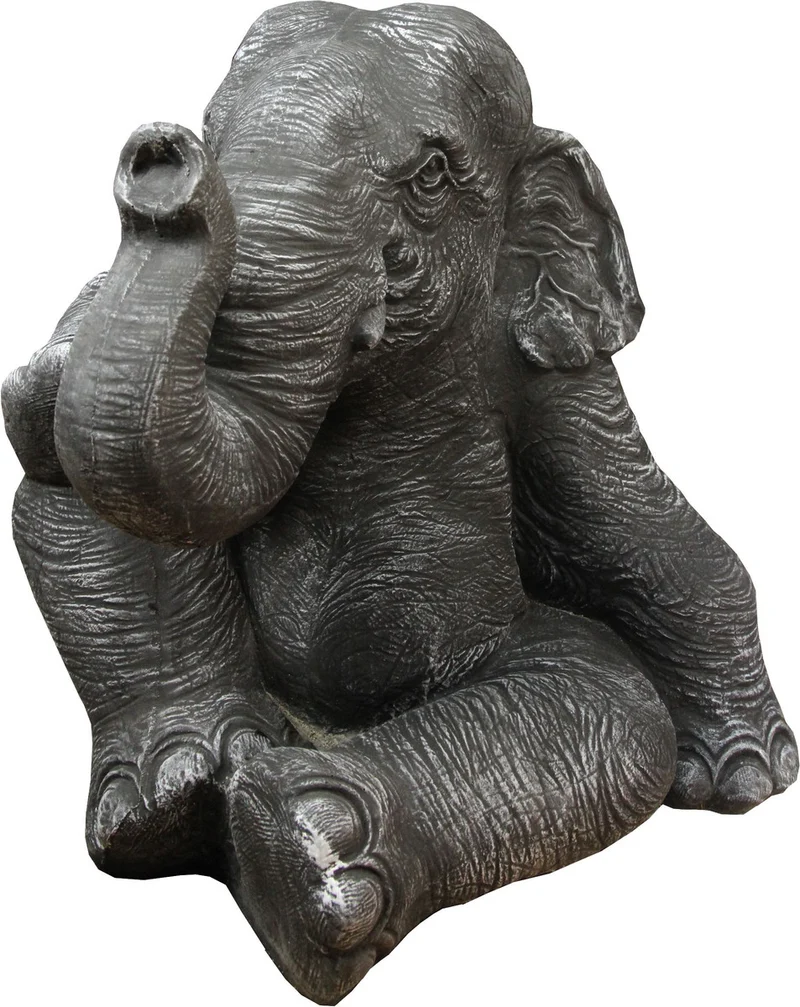 Casa Padrino Luxus Skulptur Elefant Dunkelgrau 55 x 53 x H. 53 cm - Limited Edition