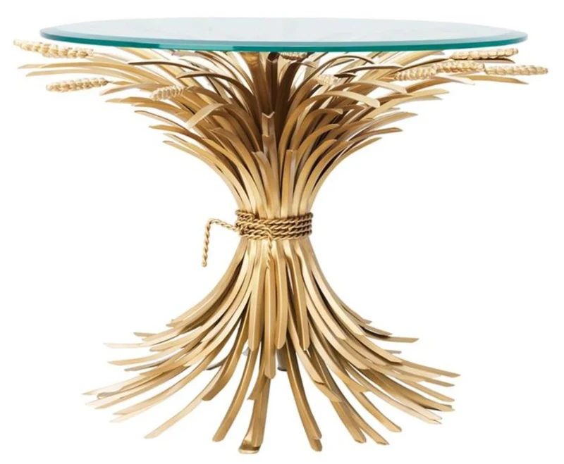 Casa Padrino Luxus Beistelltisch Antik Gold Ø 80 x H. 55 cm - Designermöbel