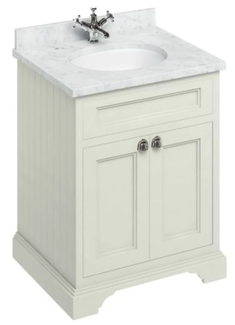 Casa Padrino Luxus Waschschrank / Waschtisch mit Marmorplatte und 2 Türen 67 x 55 x H. 93 cm