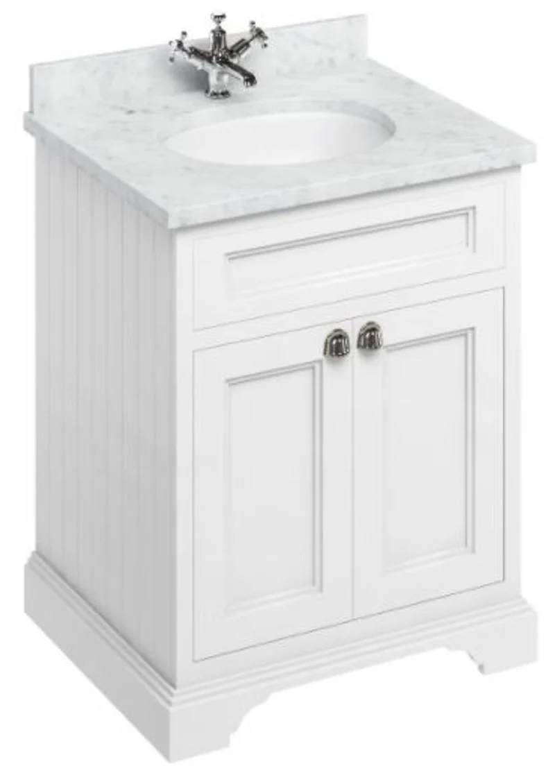 Casa Padrino Luxus Waschschrank / Waschtisch mit Marmorplatte und 2 Türen 67 x 55 x H. 93 cm