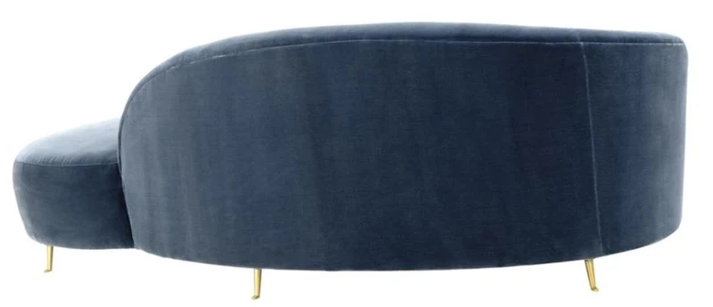 Casa Padrino Designer Sofa Blau 248 x 104 x H. 74 cm - Luxus Kollektion