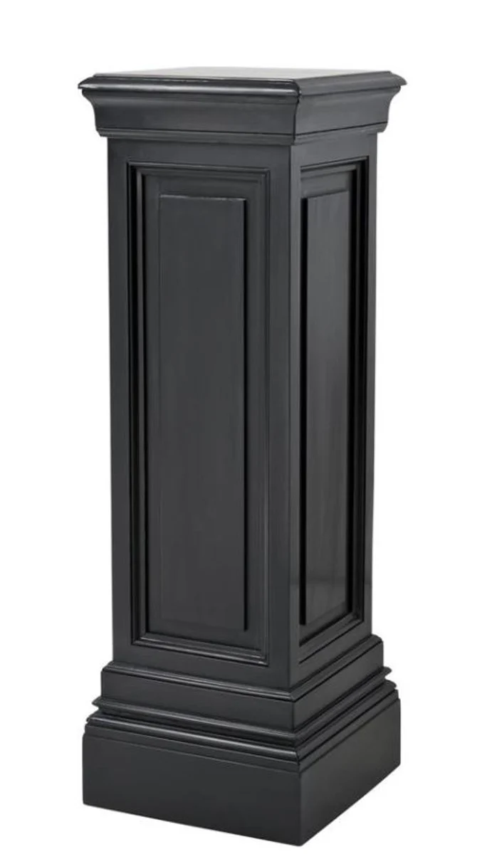 Casa Padrino Designer Mahagoni Säule Schwarz 33 x 33 x H. 100 cm - Luxus Beistelltisch