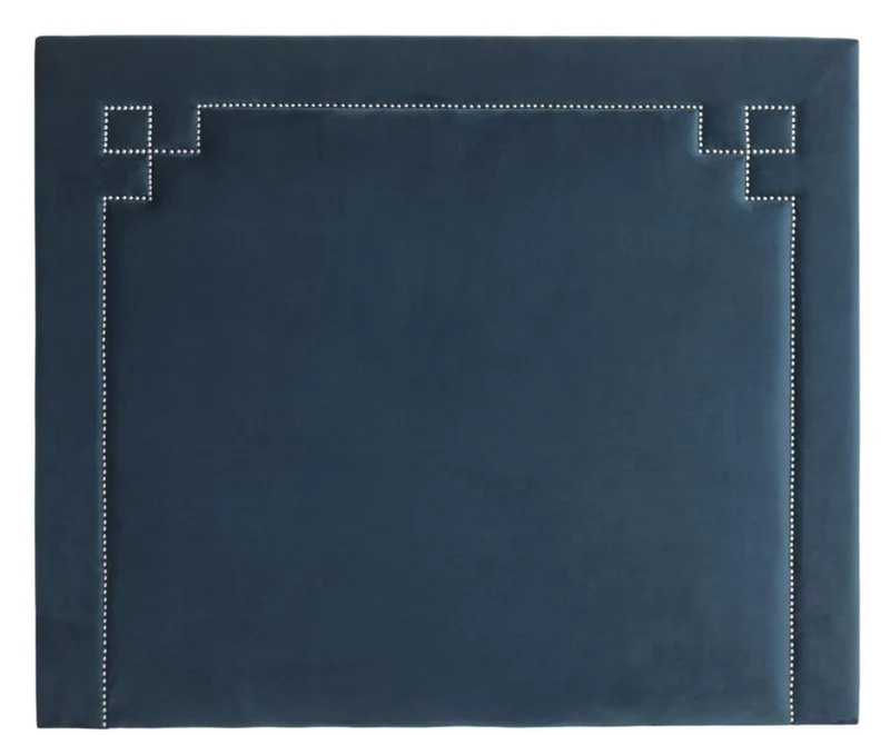 Casa Padrino Designer Bett-Kopfteil Blau 180 x H. 150 cm - Luxus Schlafzimmermöbel