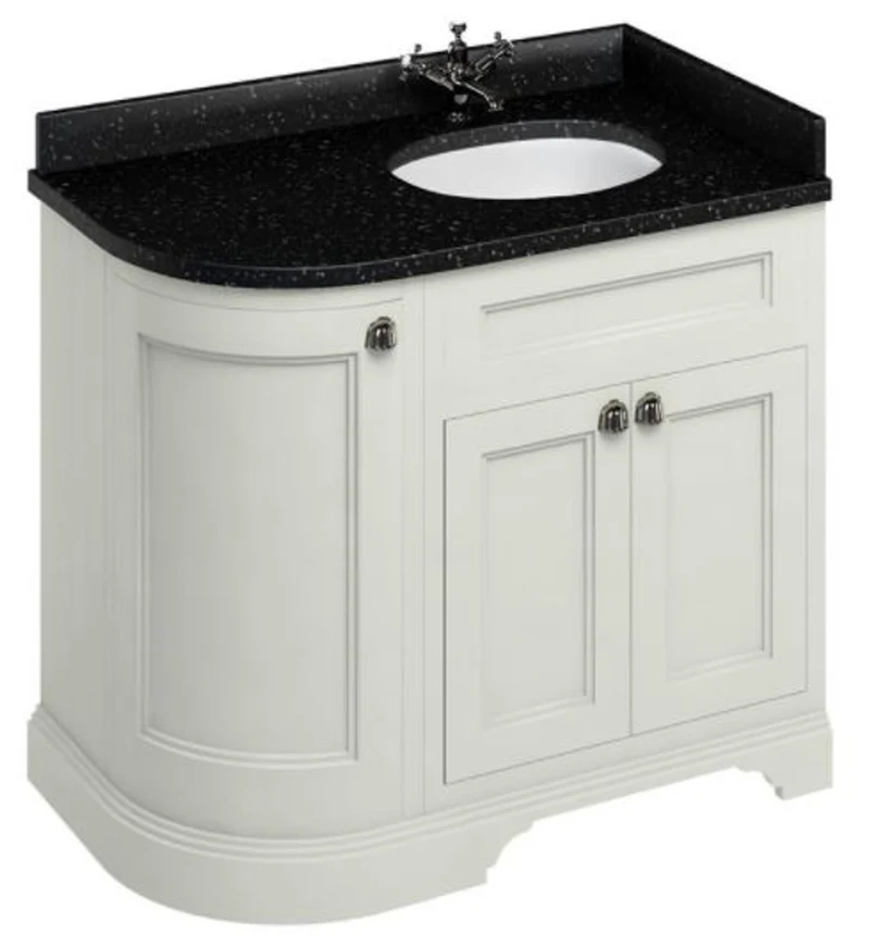 Casa Padrino Waschschrank mit Granitplatte und 3 Türen 98 x 55 x H. 93 cm