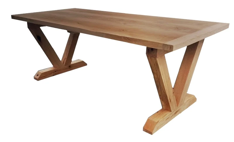 Casa Padrino Luxus Massivholz Esstisch - Eiche - 200 cm x 100 cm x H78 cm - Schwere Ausführung