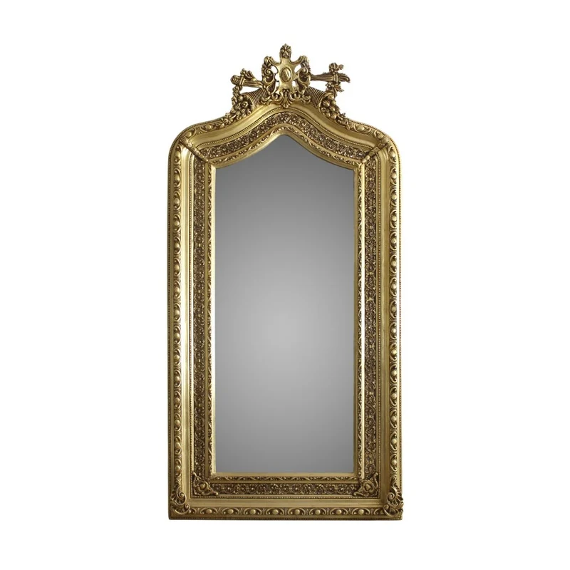 Casa Padrino Luxus Wandspiegel im Barock Stil, Gold, 110 x H. 210 cm