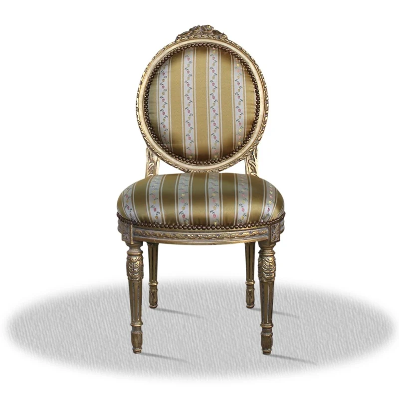 Casa Padrino Barock Salonstuhl Vintage Gold 50 x 50 x H. 100 cm - Antik Möbel