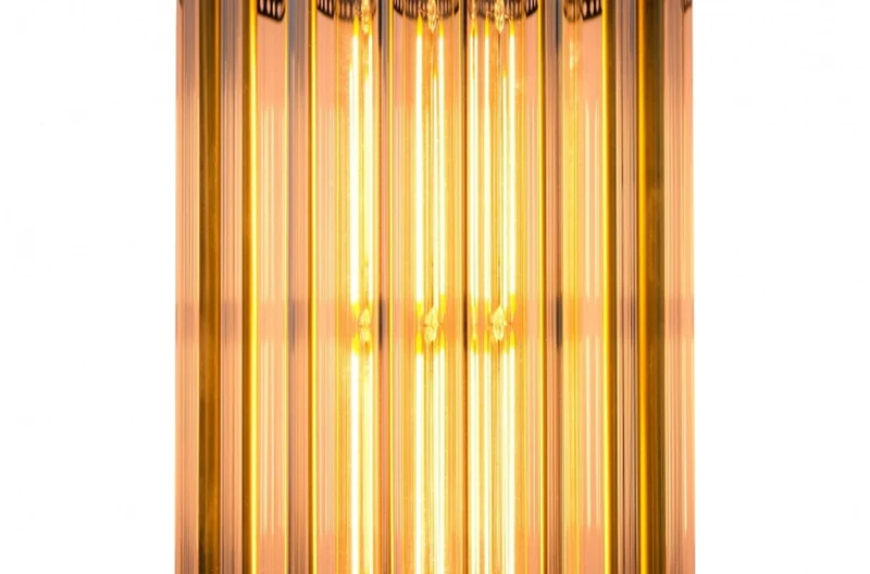 Casa Padrino Luxus Hängeleuchte Messing / Schwarz Ø 10 x H. 51 cm - Luxus Hotel & Restaurant Leuchte
