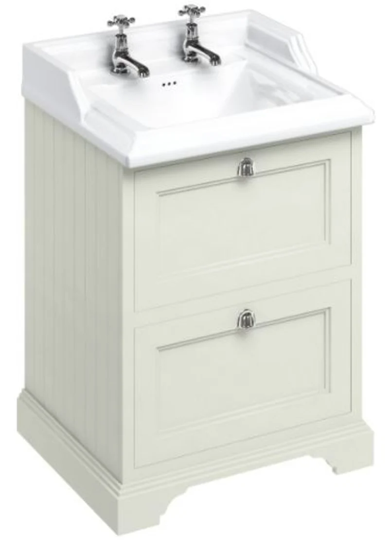 Casa Padrino Luxus Keramik Waschschrank / Waschtisch mit 2 Schubladen 67 x 58 x H. 93 cm