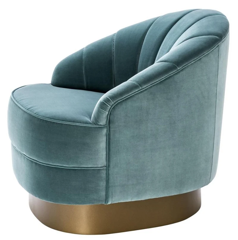 Casa Padrino Luxus Sessel Dunkeltürkis / Mattgold 77 x 80 x H. 78 cm - Hotel Möbel