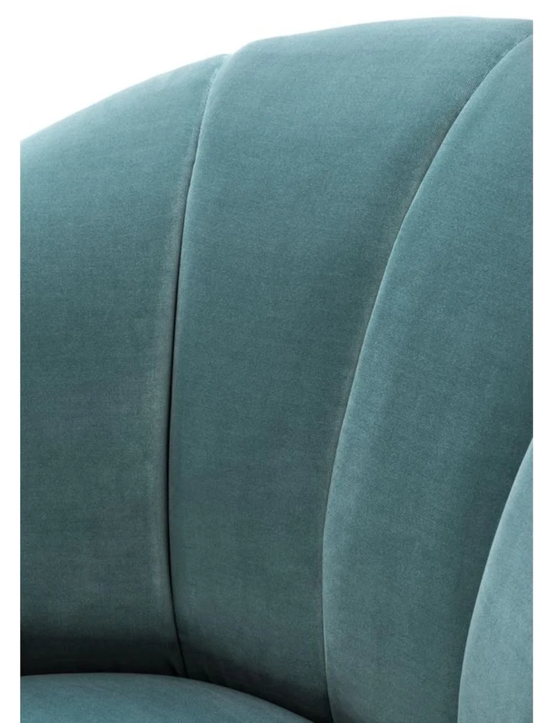 Casa Padrino Luxus Sessel Dunkeltürkis / Mattgold 77 x 80 x H. 78 cm - Hotel Möbel