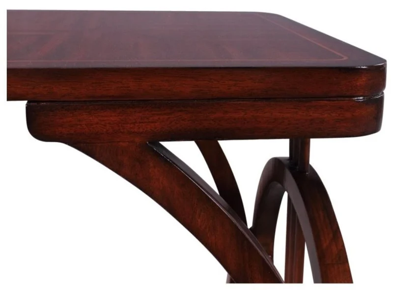 Casa Padrino Art Deco Mahagoni Snack Tisch / Beistelltisch Braun 40 x 40 x H. 62 cm - Luxus Möbel