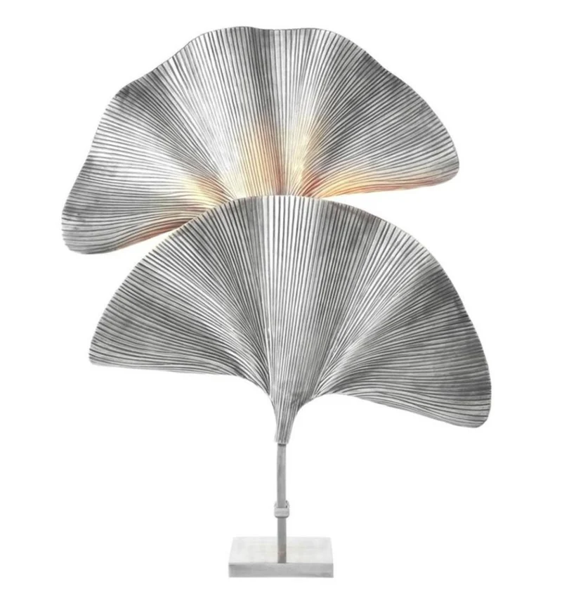 Casa Padrino Tischleuchte Silber 67 x H. 91 cm - Luxus Tischlampe