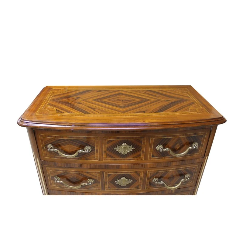 Casa Padrino Barock Kommode mit 4 Schubladen, braun / messing, 80 x 40 x H. 85 cm - Antik Stil Möbel