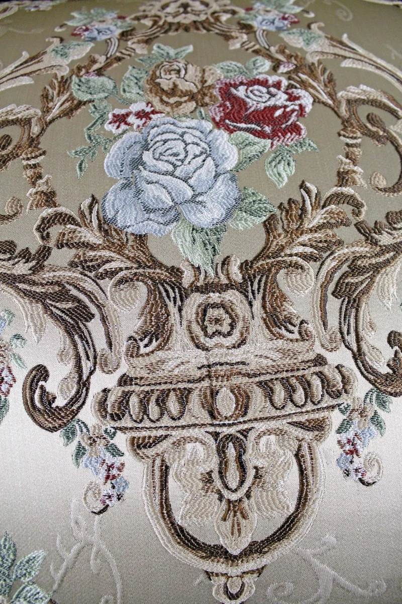 Casa Padrino Barock Sofa im italienischen Stil, Creme mit Goldmuster und Goldrahmen, 138 x 68 x 111 cm