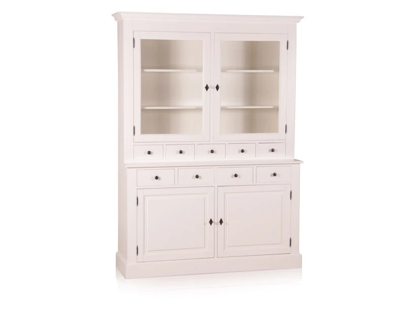 Casa Padrino Landhausstil Wandschrank Antik Weiß 155 x 46 x H. 280 cm - Landhausstil Möbel