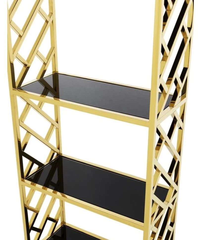Casa Padrino Designer Regalschrank Gold 65 x 32 x H. 230 cm - Luxus Qualität