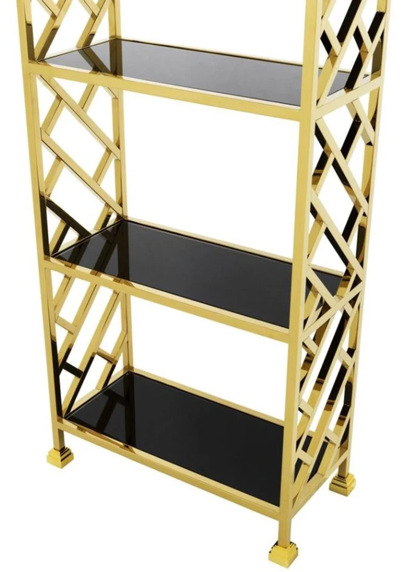 Casa Padrino Designer Regalschrank Gold 65 x 32 x H. 230 cm - Luxus Qualität