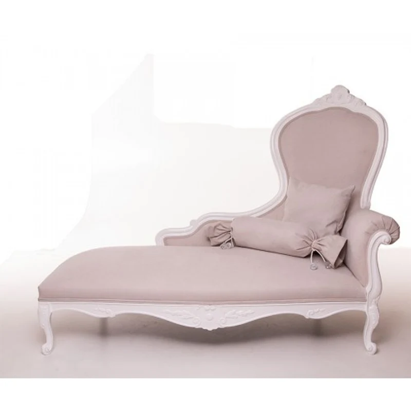 Casa Padrino Luxus Barock Chaiselongue in Creme und Altweiß mit goldfarbenem Blattmetall - 150 x 64 x 118 cm