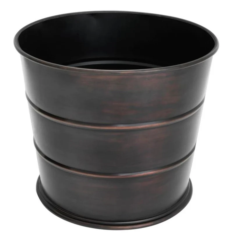 Casa Padrino Designer Edelstahl Übertopf Antik Bronze - Luxus Blumentopf