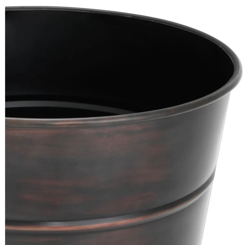 Casa Padrino Designer Edelstahl Übertopf Antik Bronze - Luxus Blumentopf
