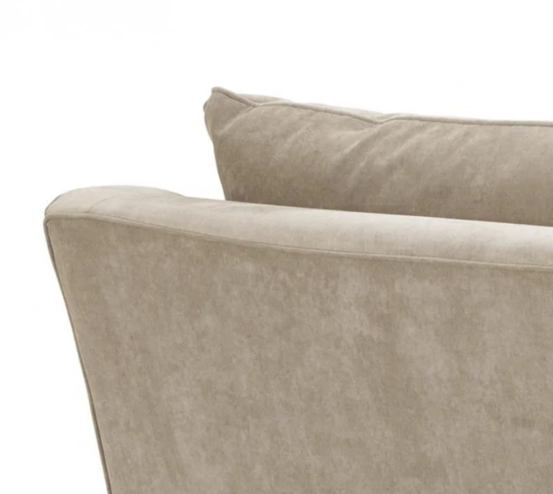 Casa Padrino Luxus Sofa im Barockstil Greige Samt, 222 x 108 x 89 cm - Limited Edition