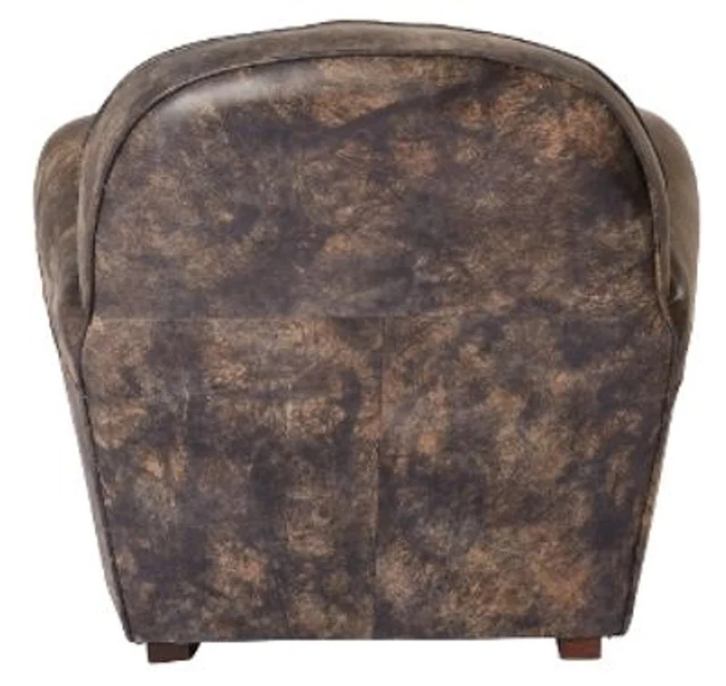 Casa Padrino Luxus Echtleder Sessel im englischen Stil Vintage Dunkelbraun 88 x 76 x H. 88 cm