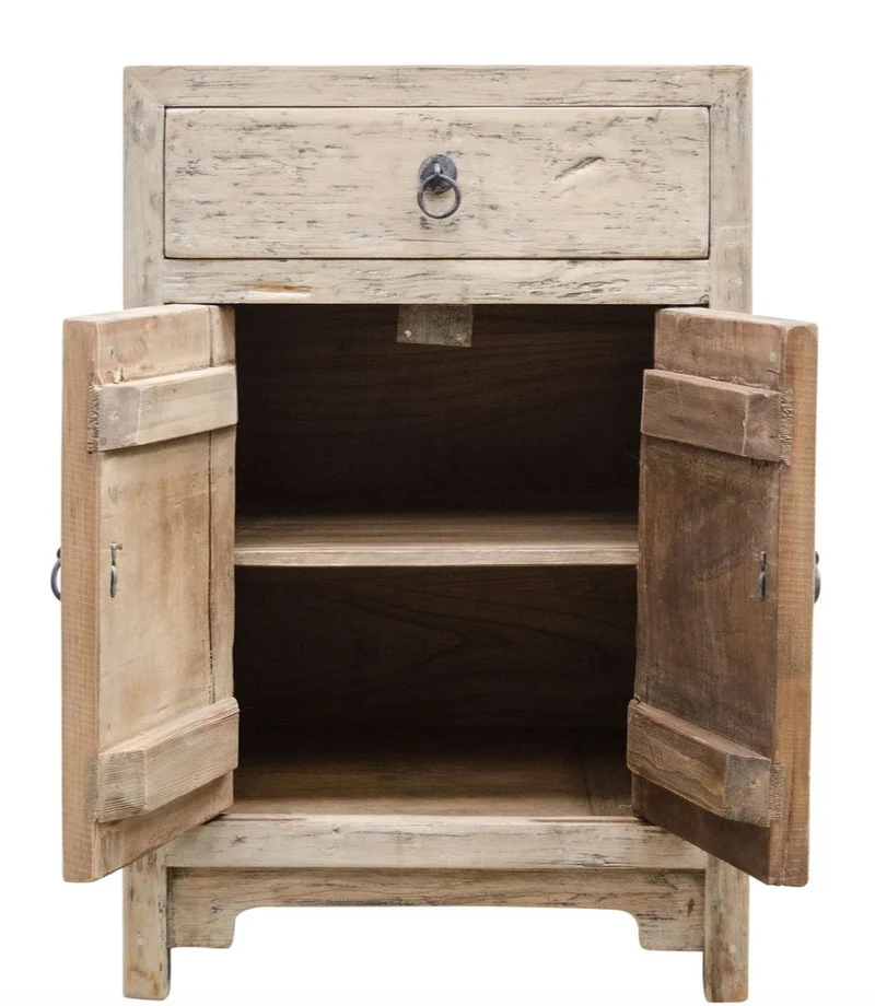 Casa Padrino Landhausstil Kommode aus Kiefernholz, Naturfarben, 50 x 40 x H. 75 cm