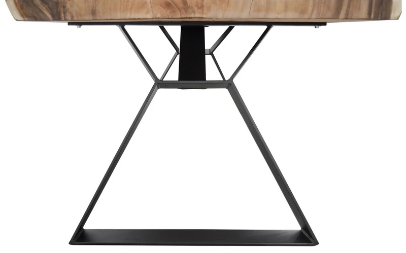 Casa Padrino Luxus Esstisch Naturfarben / Schwarz - Luxus Kollektion