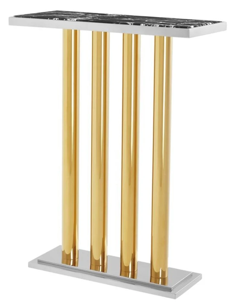 Casa Padrino Luxus Konsole Gold 70 x 30 x H. 93 cm - Designer Hotel Möbel