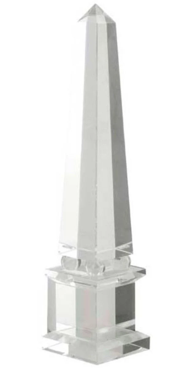 Casa Padrino Luxus Kristallglas Obelisk 11 x 11 x H. 49 cm - Designer Wohnzimmer Hotel Dekoration