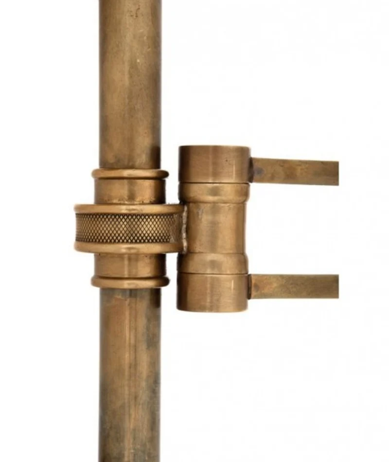 Casa Padrino Luxus Wandleuchte Messing mit Schwenkarm - 21,5 x 37-50 x 51 cm